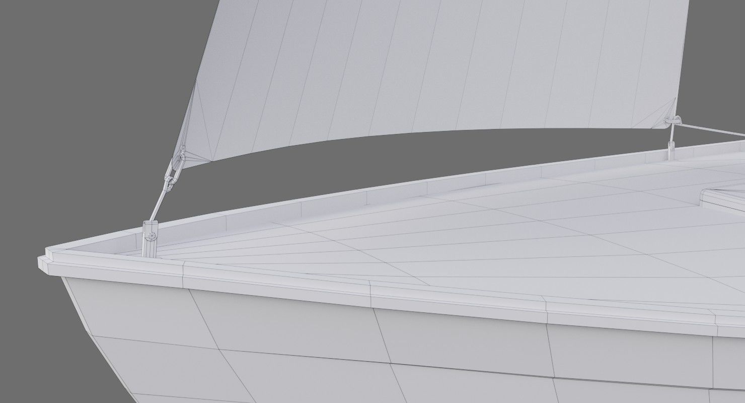 Sailboat 1A Low-poly 3D model_15