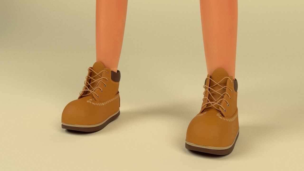 Cartoon Boy  Low-poly 3D model_2