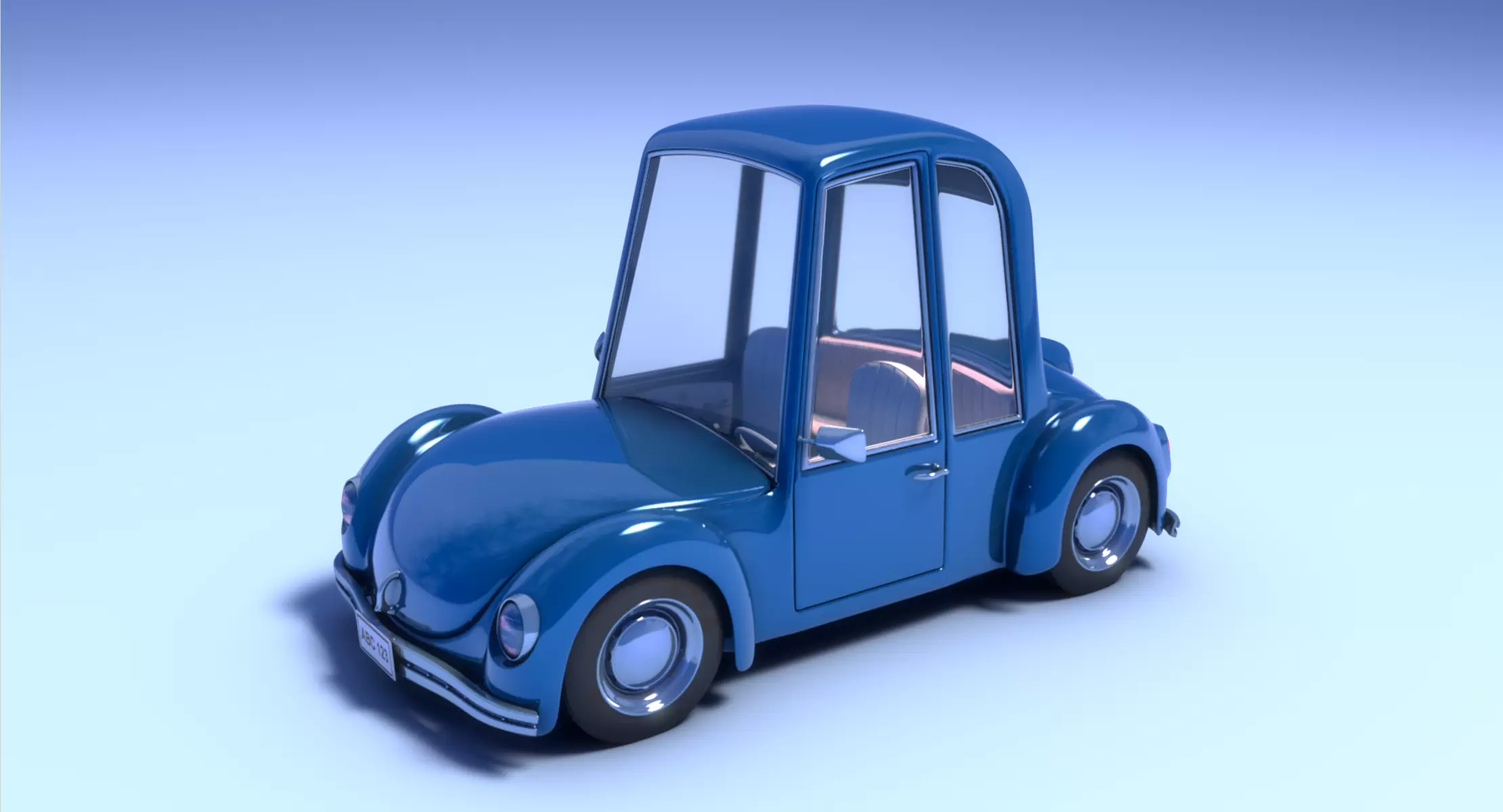 Car - rigged 3D model