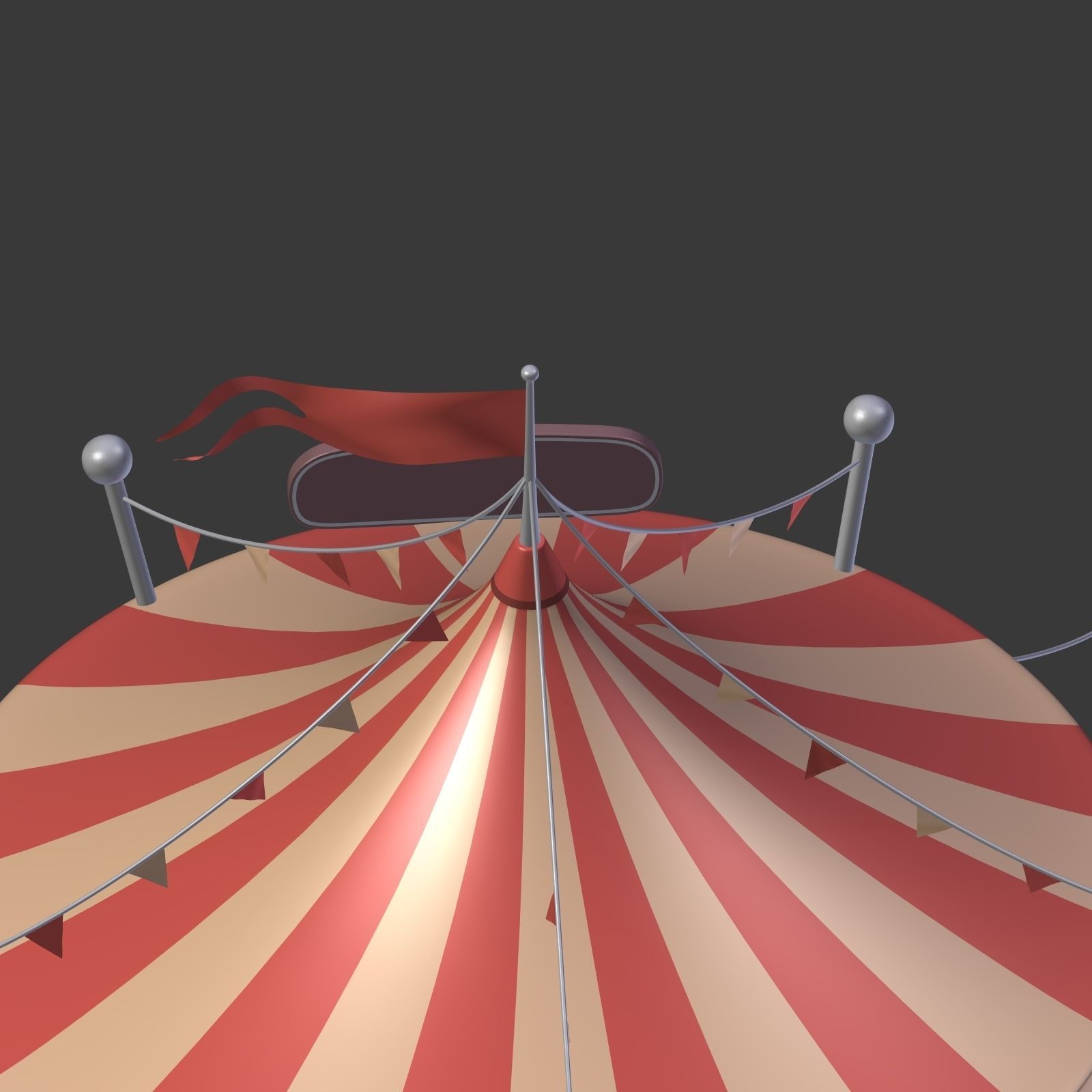 Circus Tent Low-poly 3D model_18