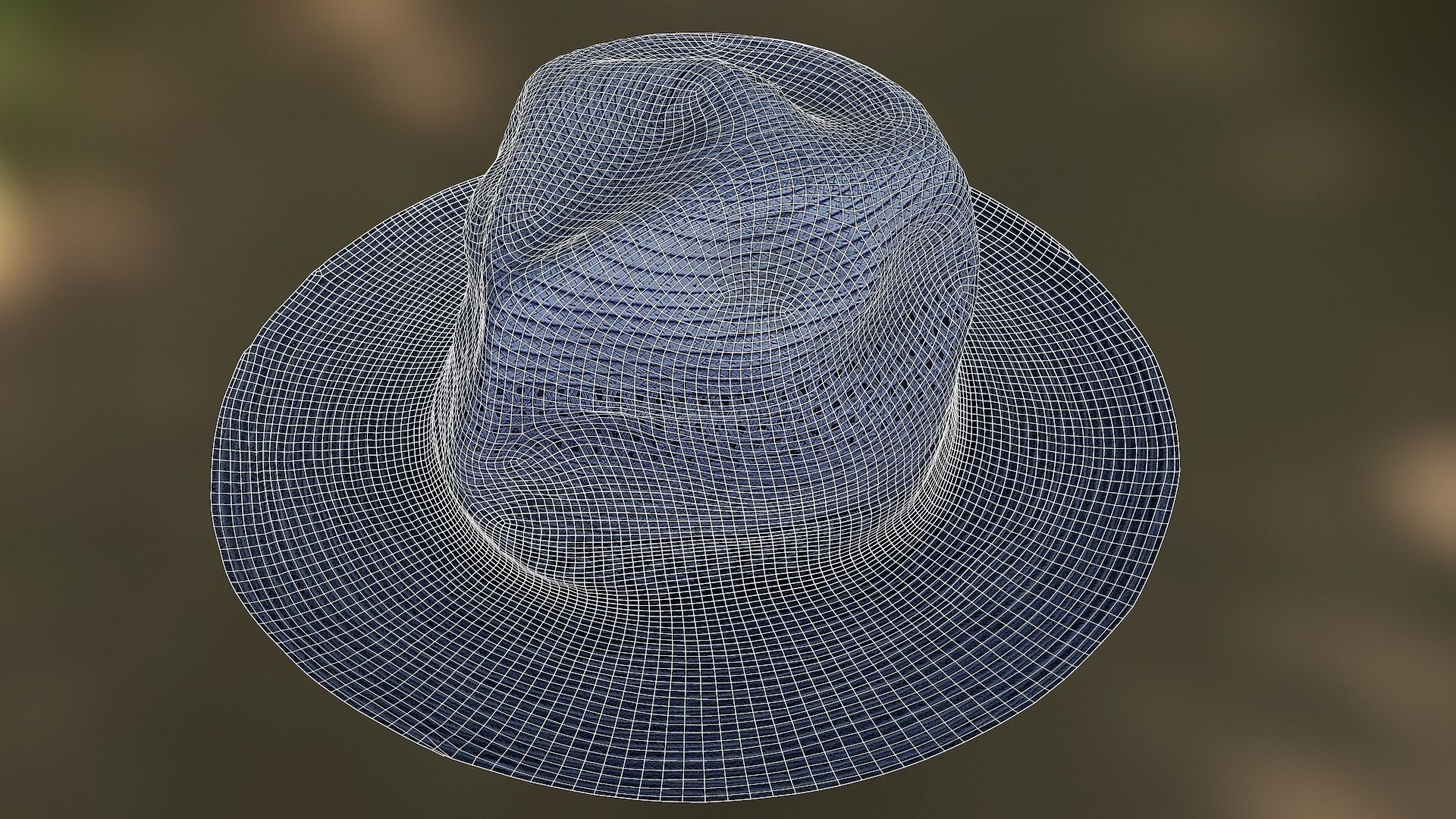 Hat low poly 3D model fedora Low-poly 3D model_7