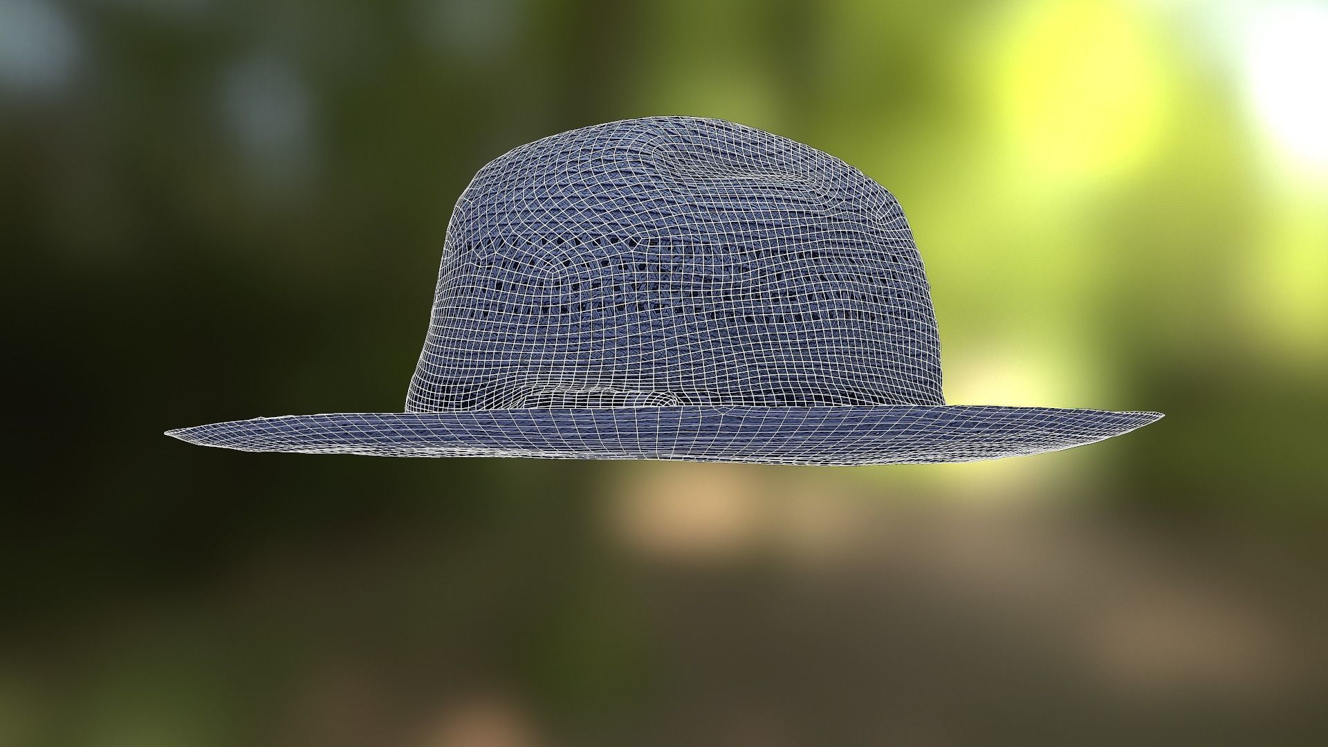 Hat low poly 3D model fedora Low-poly 3D model_11