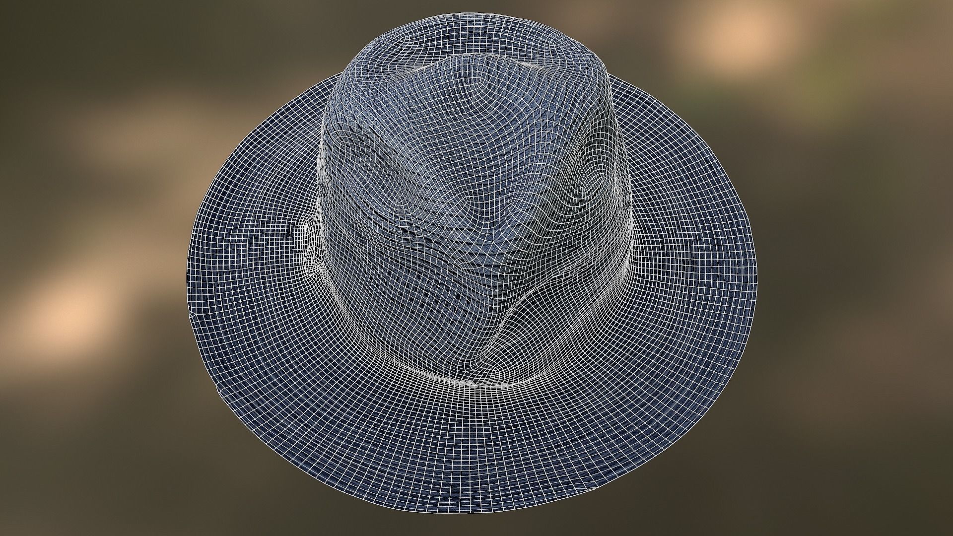 Hat low poly 3D model fedora Low-poly 3D model_10