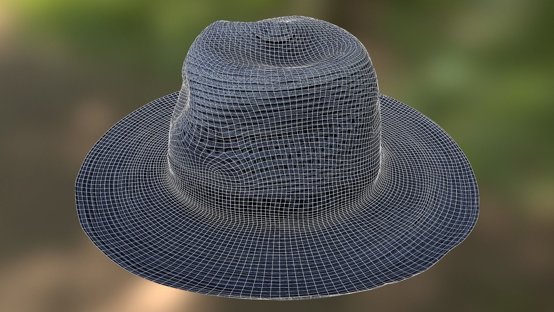 Hat low poly 3D model fedora Low-poly 3D model_8