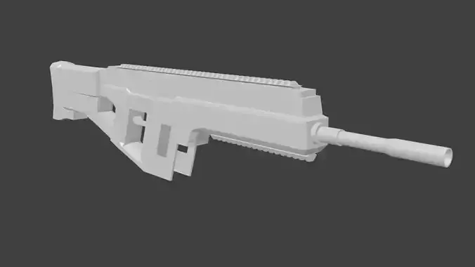 AR gun Low-poly 3D model