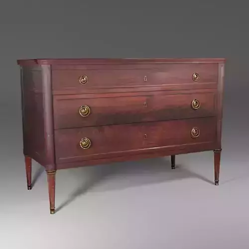Cabinet mahogany chest of drawers Free low-poly 3D model