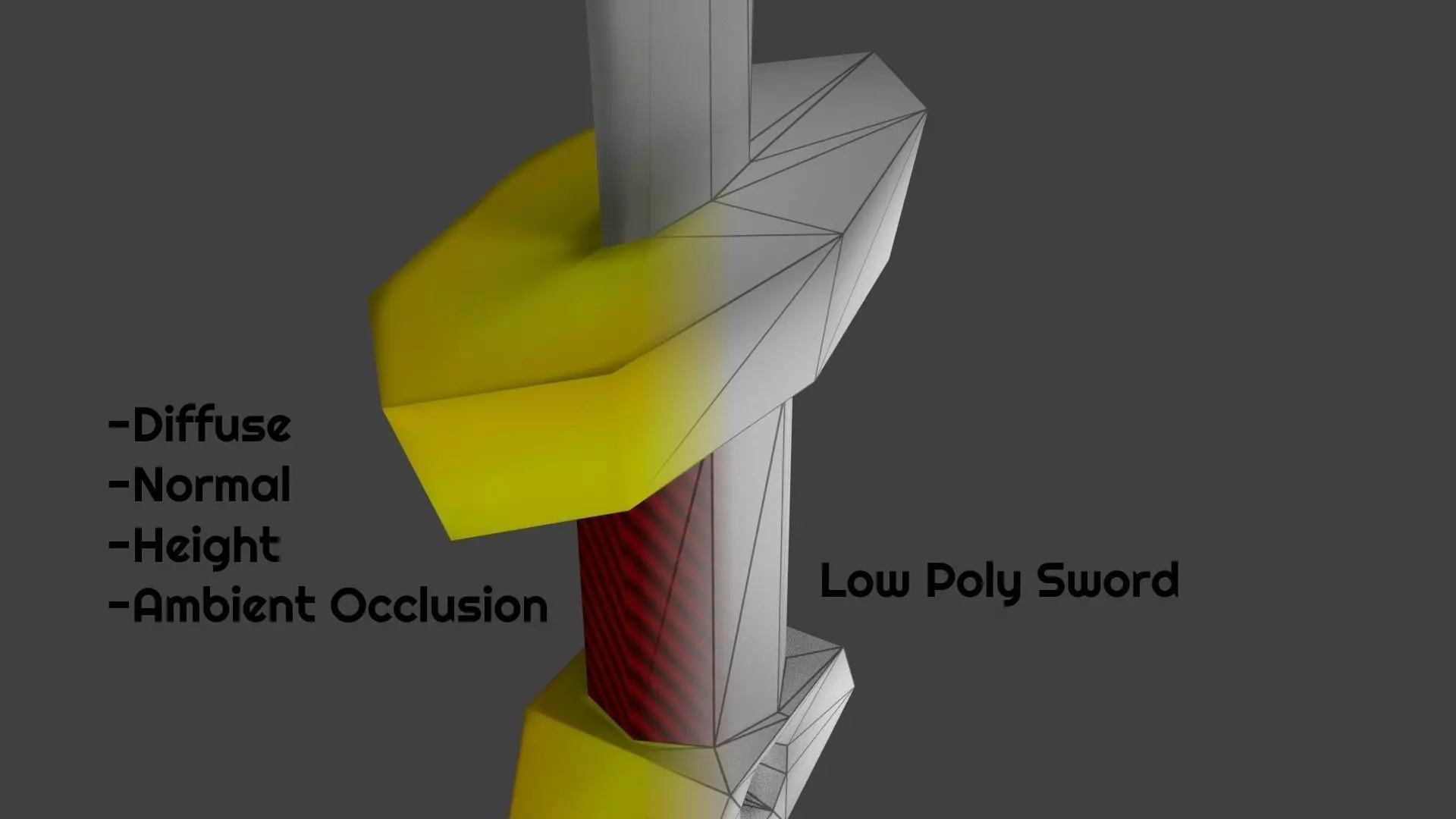 Low Poly Cartoon Sword Free low-poly 3D model