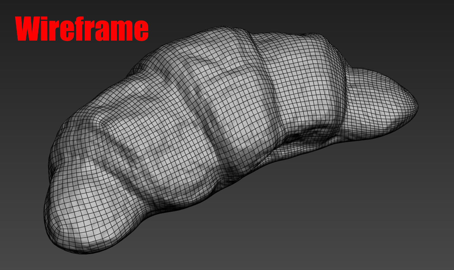 Croissant  for VR  AR Architecture 3D model_1