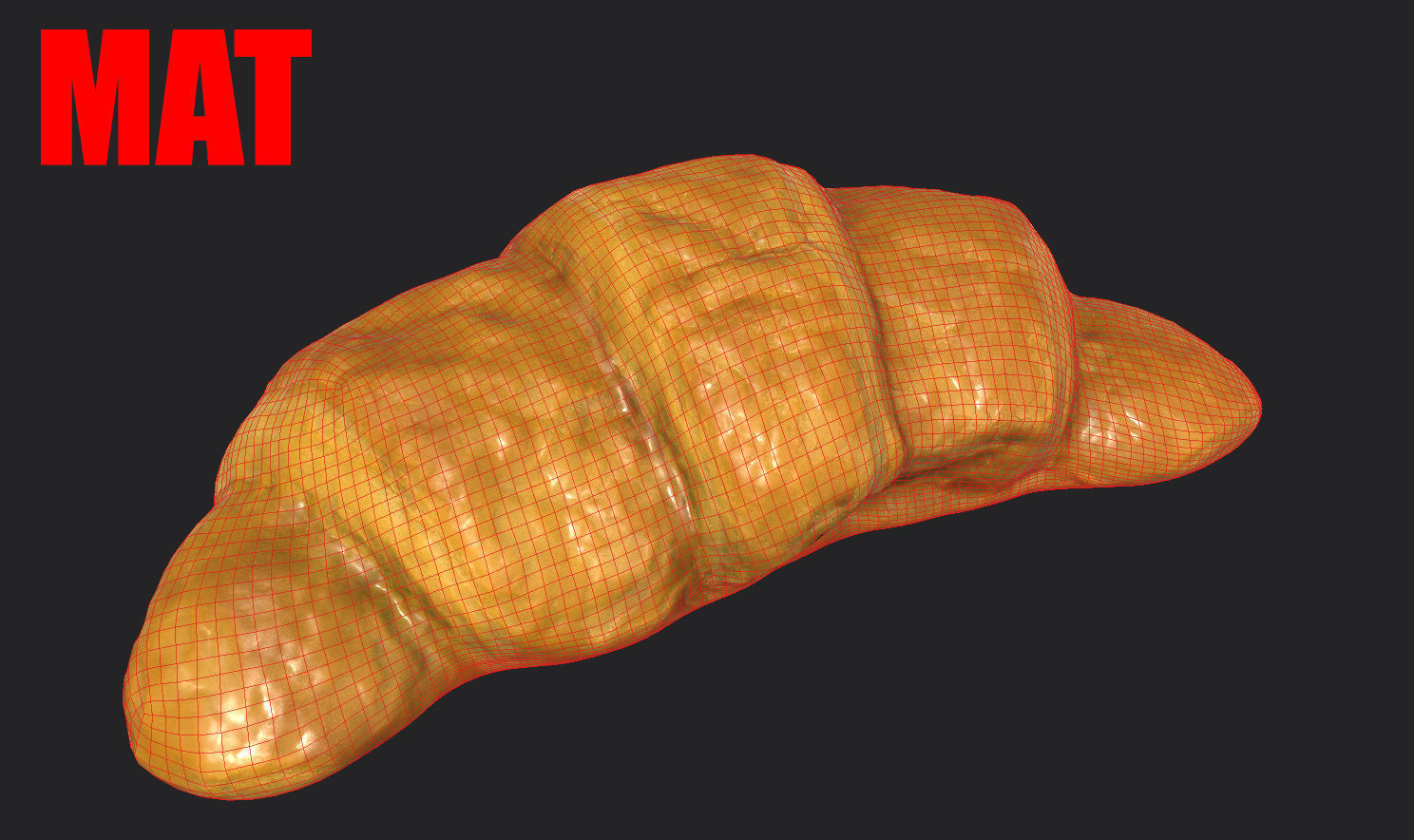 Croissant  for VR  AR Architecture 3D model_2