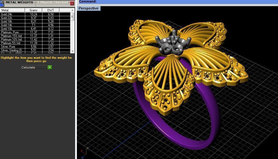 Ring Flower Splendor 3D print model_3