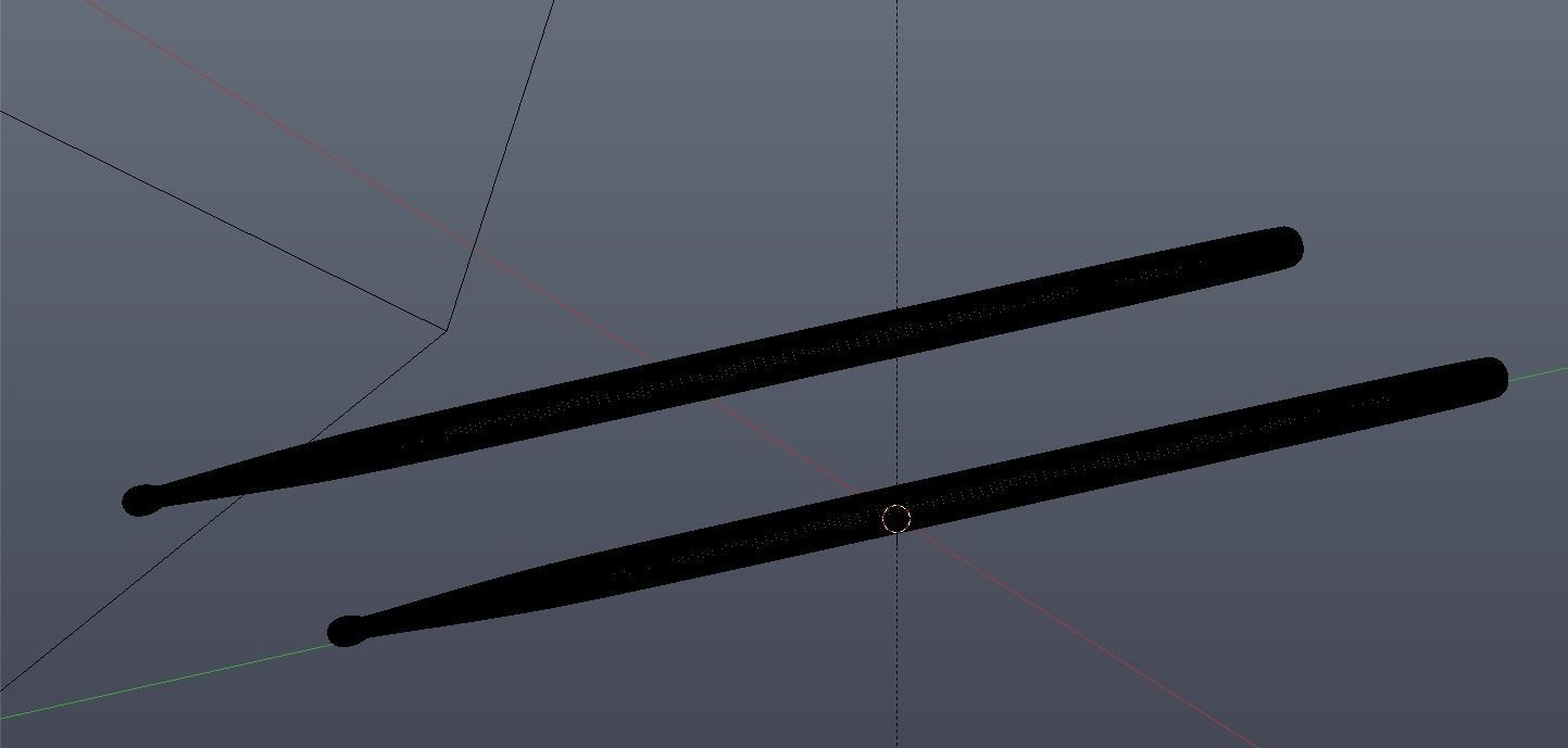 Model of Drum Sticks Free 3D model_5