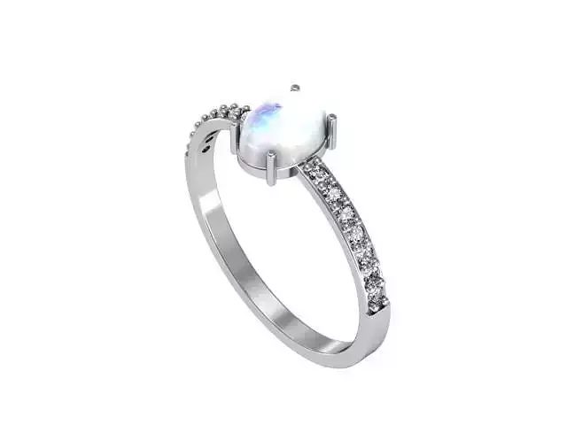 Ring minimalism diamond 3D print model