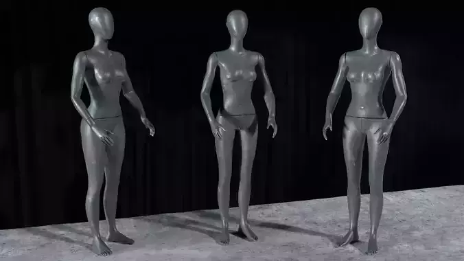 Mannequin - rigged 3D model