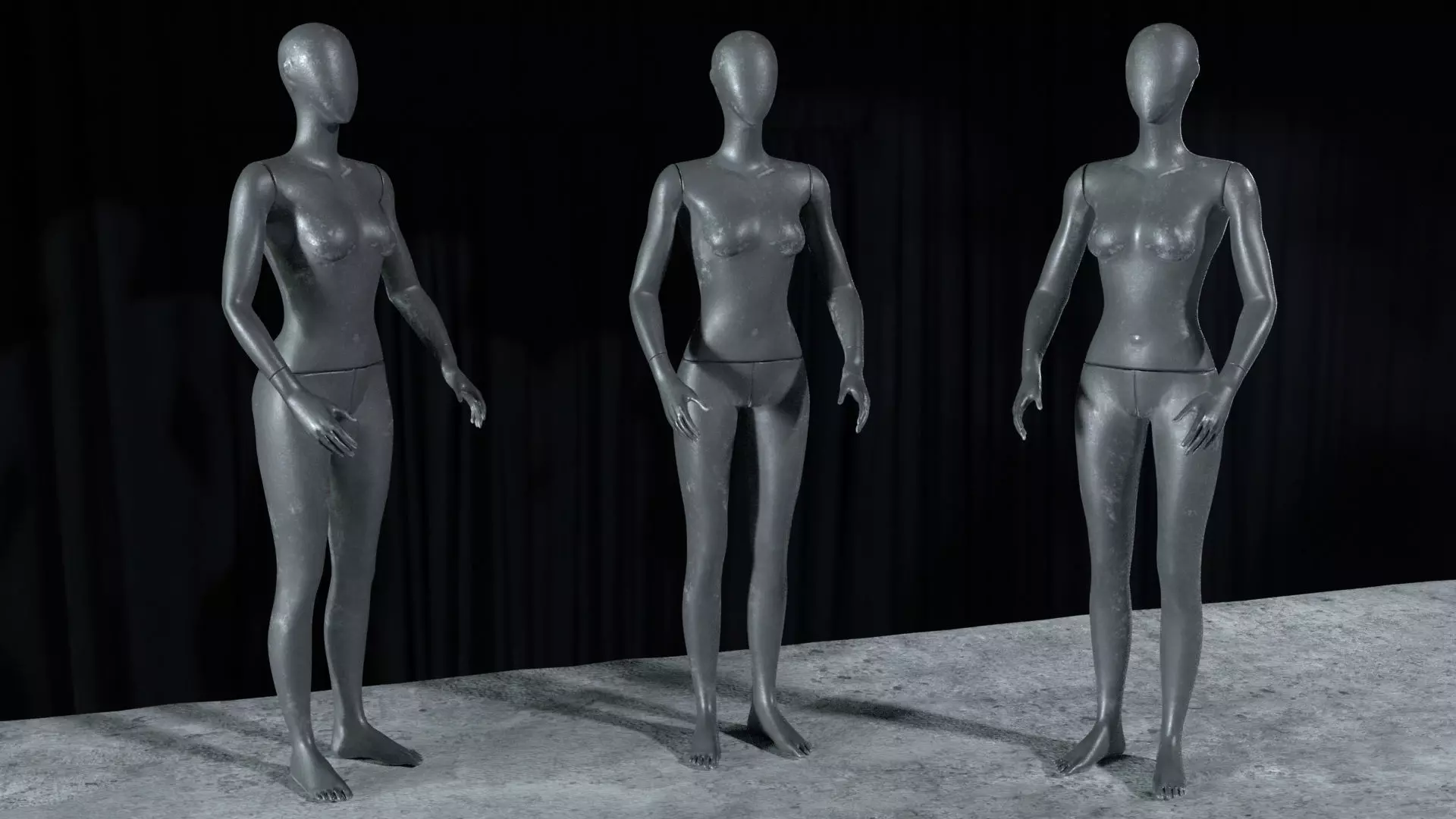 Mannequin - rigged 3D model_0