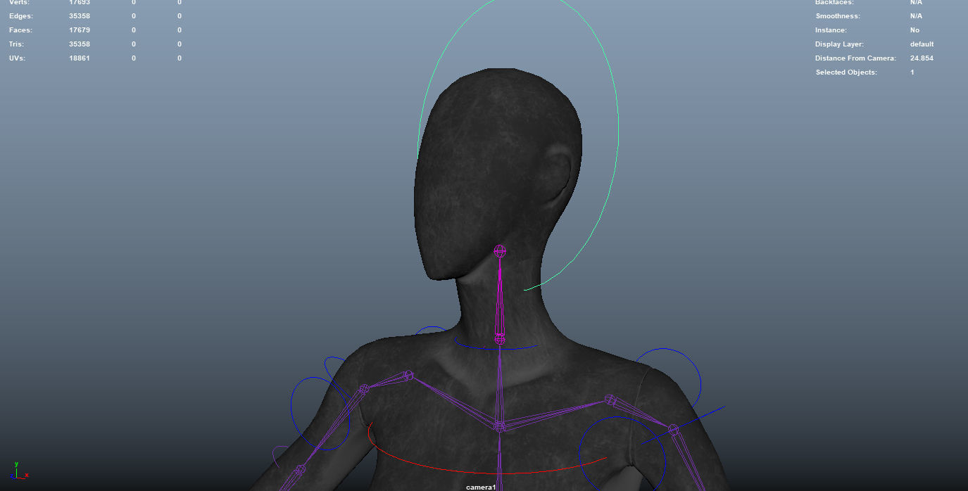 Mannequin - rigged 3D model_9