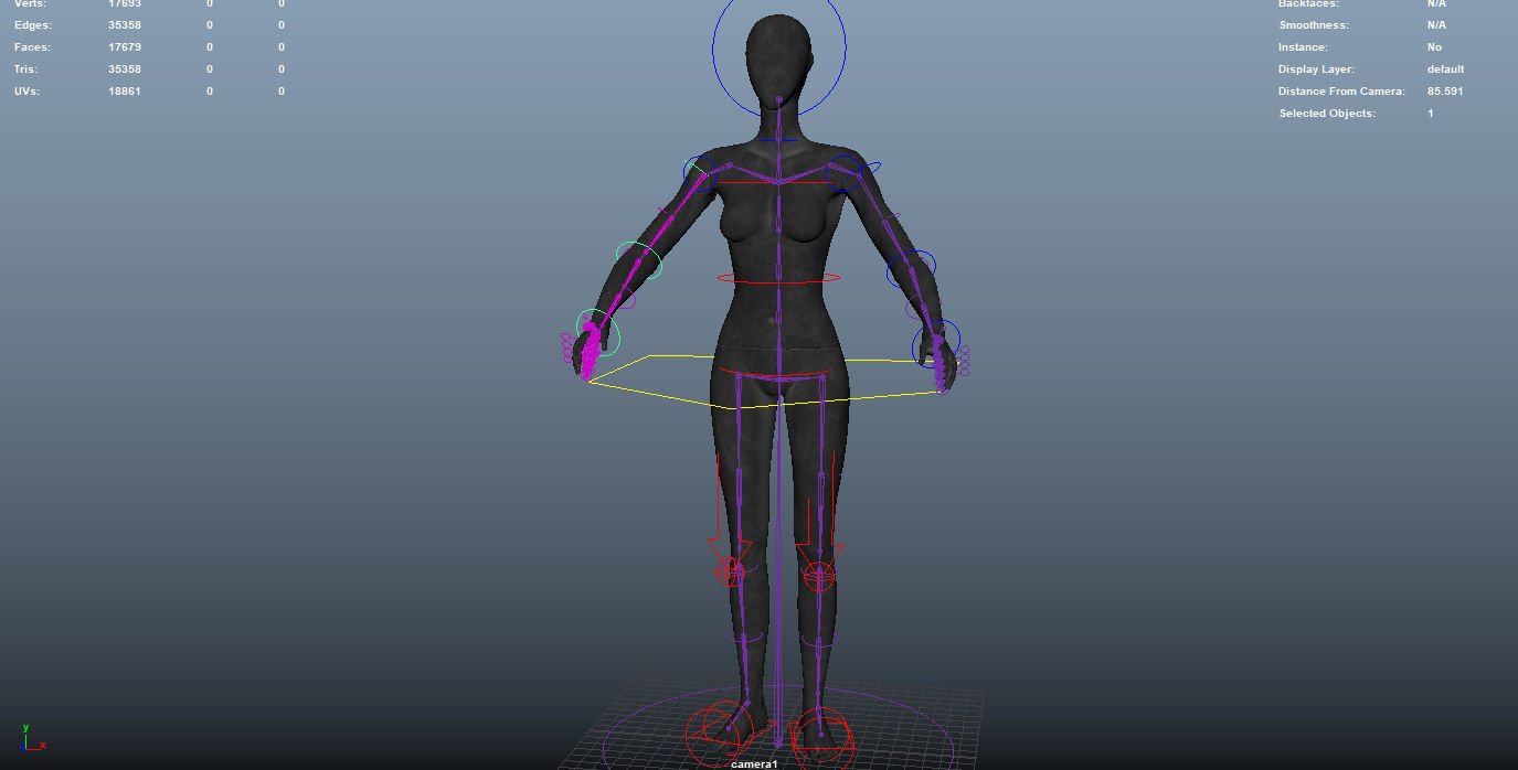 Mannequin - rigged 3D model_5