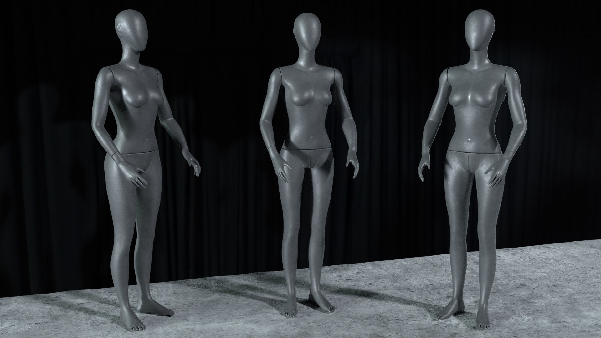 Mannequin - rigged 3D model_1