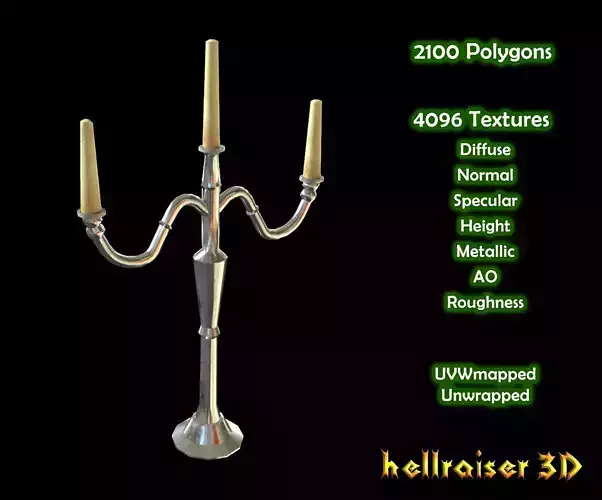 Candelabra 2 - PBR - Textured