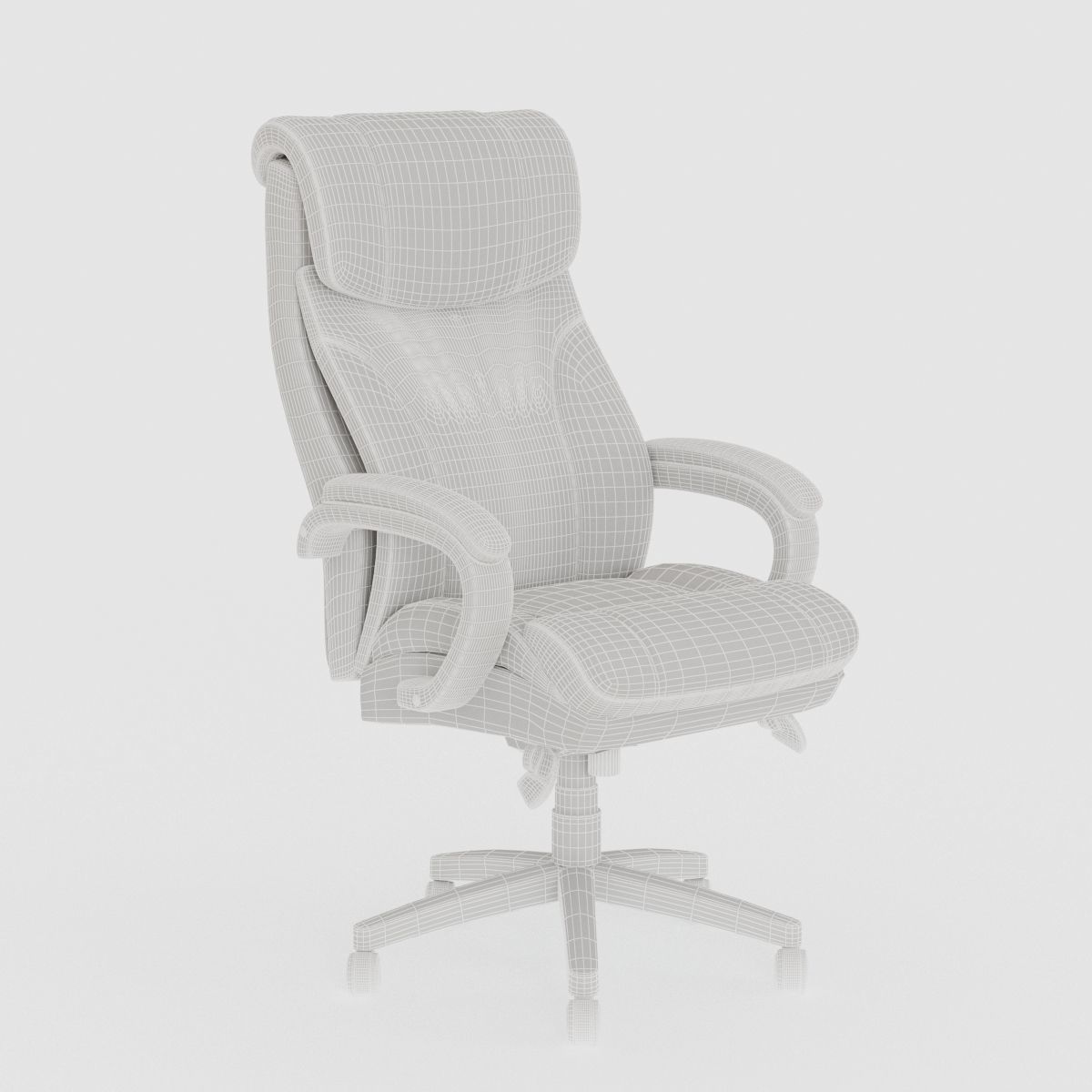 Leather Executive Office Chair 3D model_11