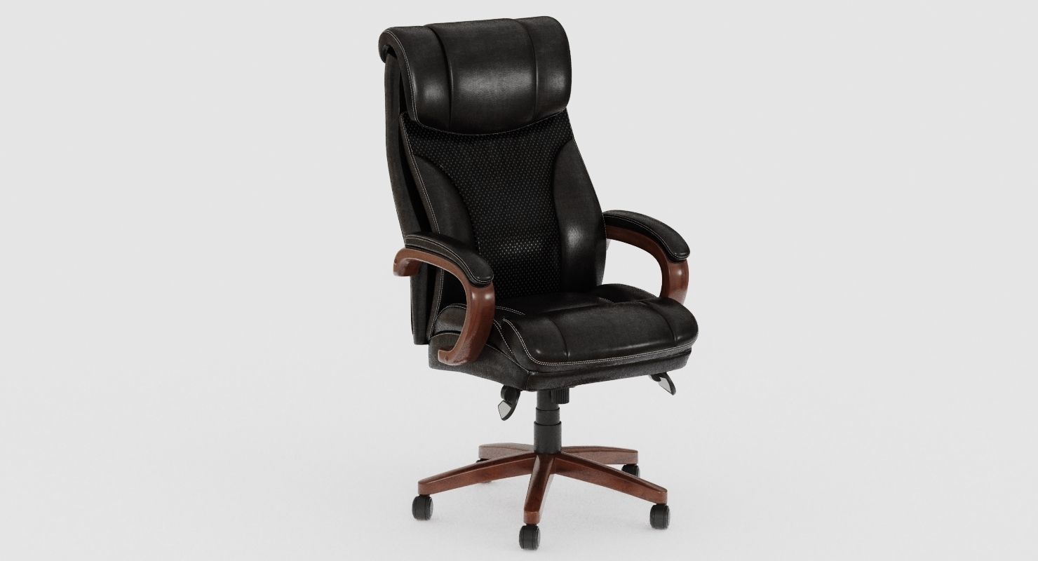 Leather Executive Office Chair 3D model_7