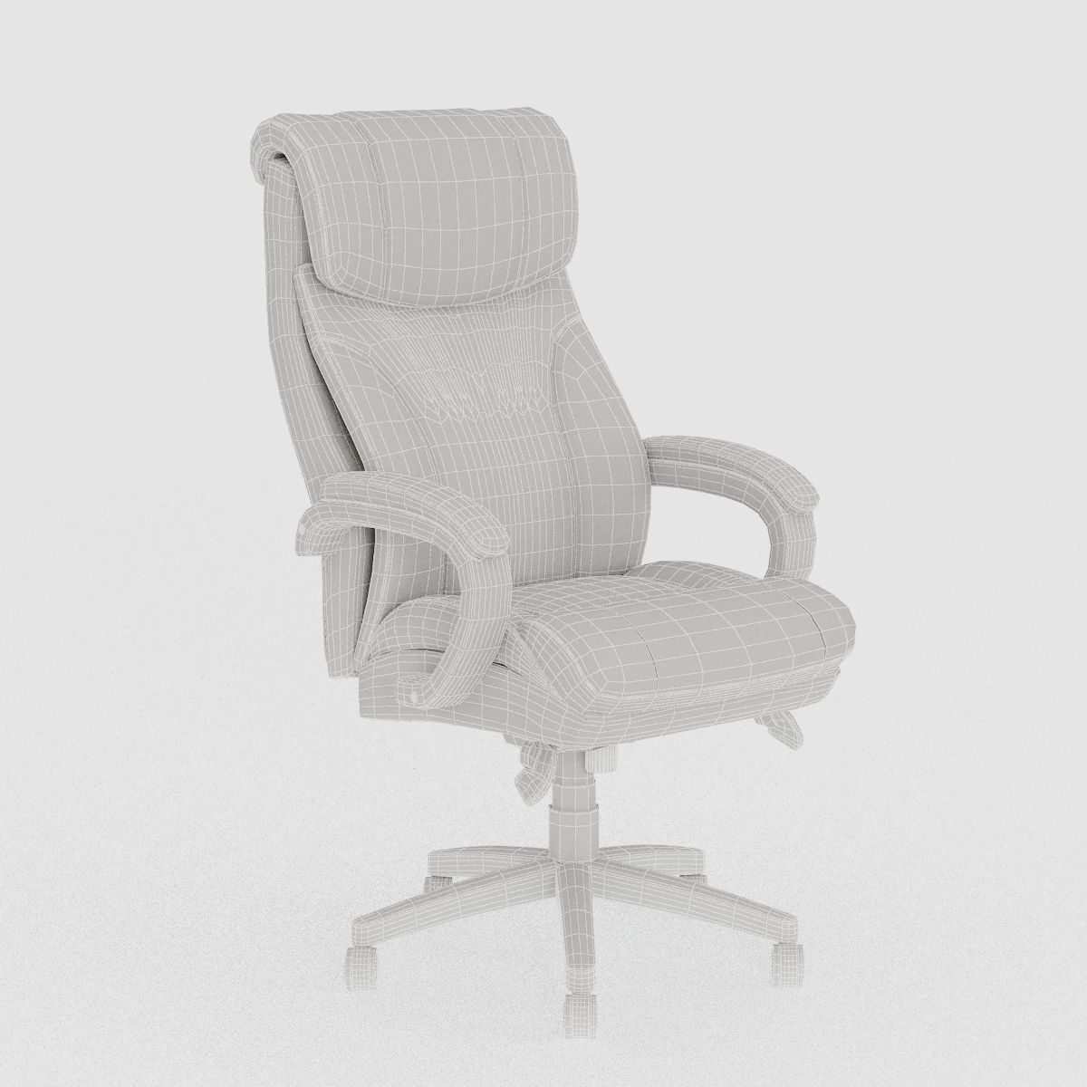 Leather Executive Office Chair 3D model_10