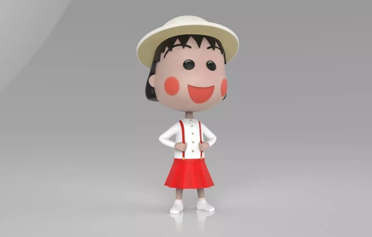 Maruko Chan Skirt N Shirt 3D print model_0