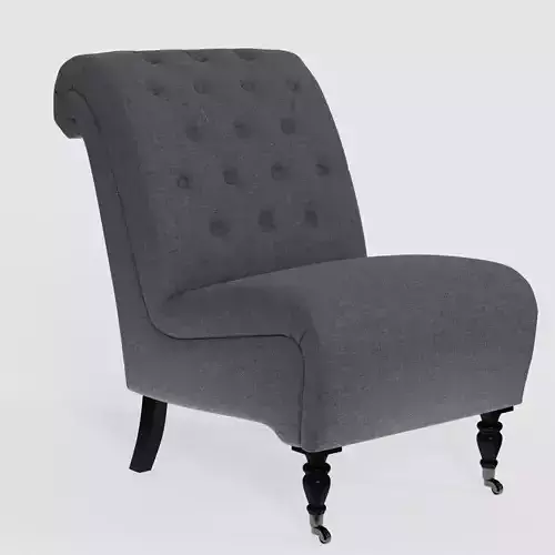 Fabric Roll Back Accent Chair