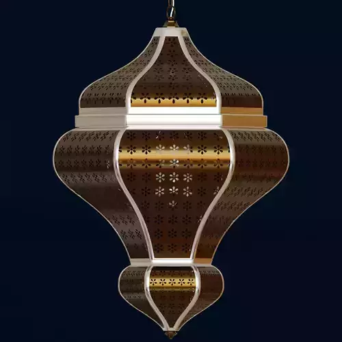 Classic Floral Pierced Moroccan Lamp