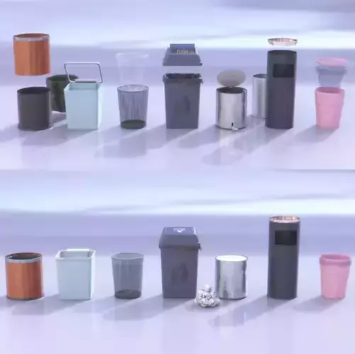 Daily trash cans 3D model