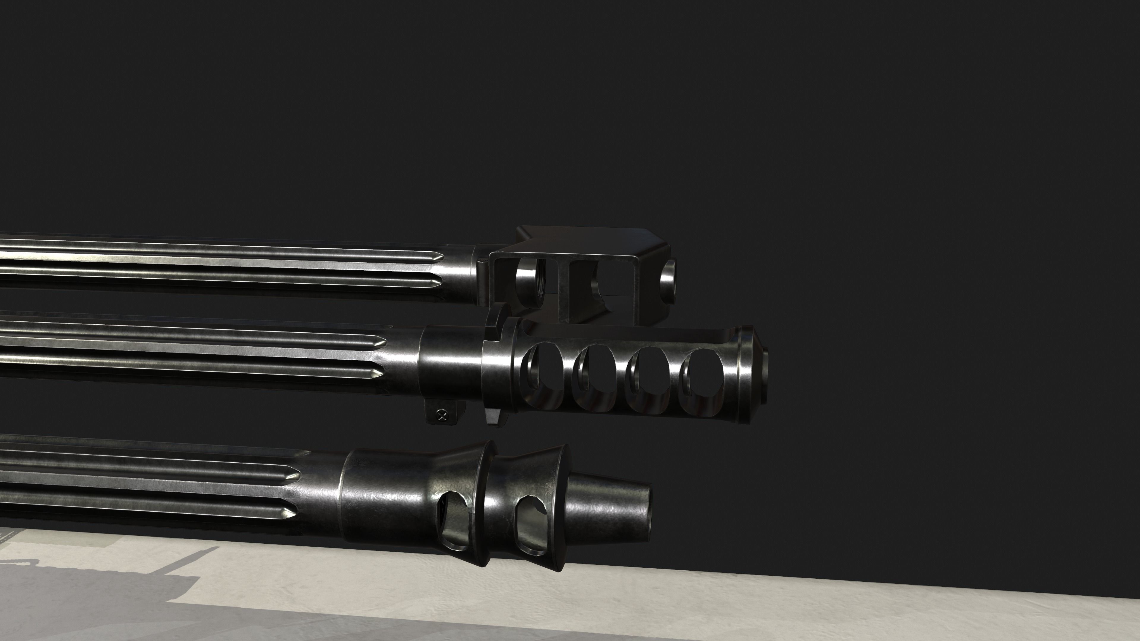 Barrett M82A1 Low-poly 3D model_12