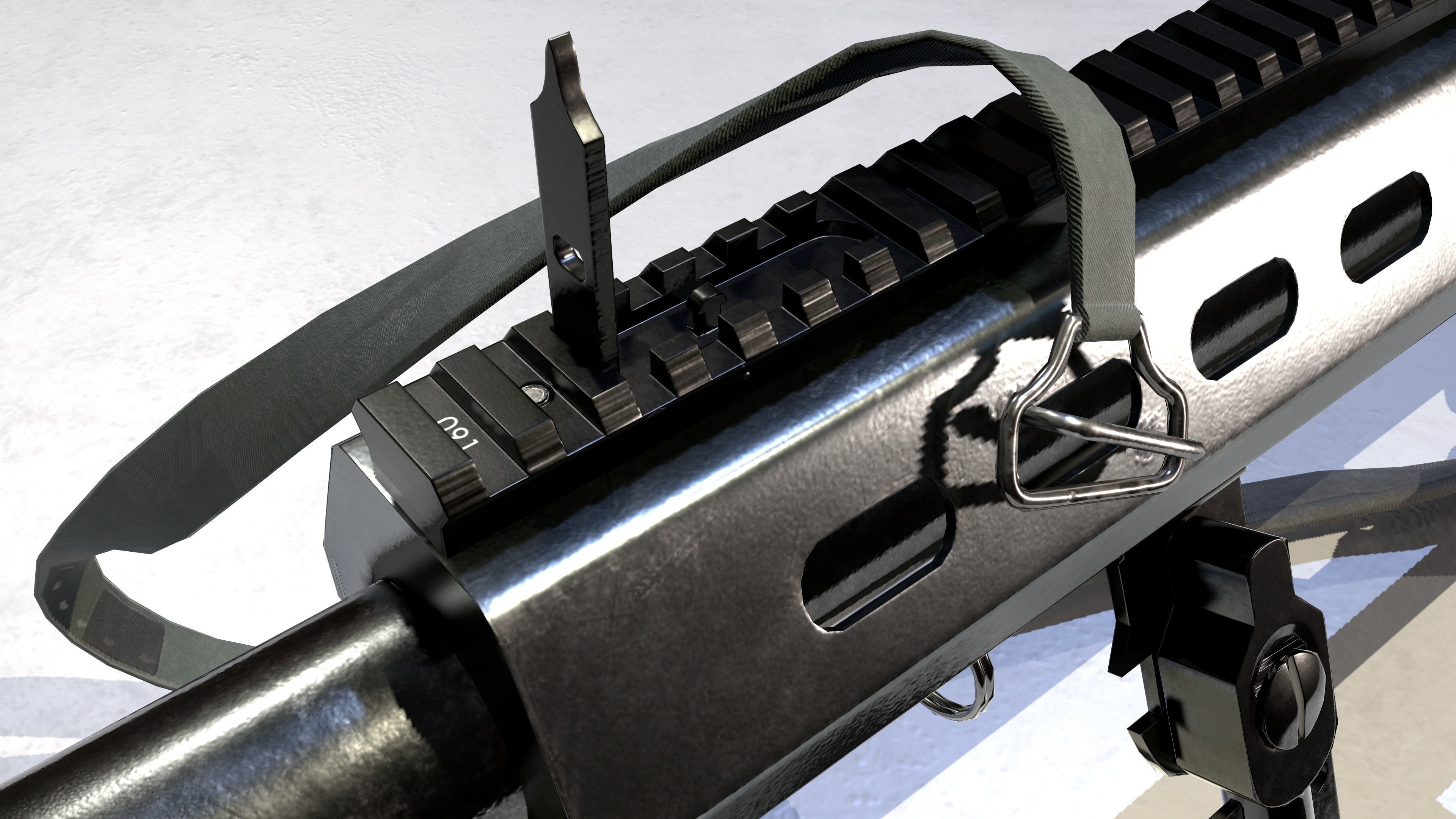 Barrett M82A1 Low-poly 3D model_6