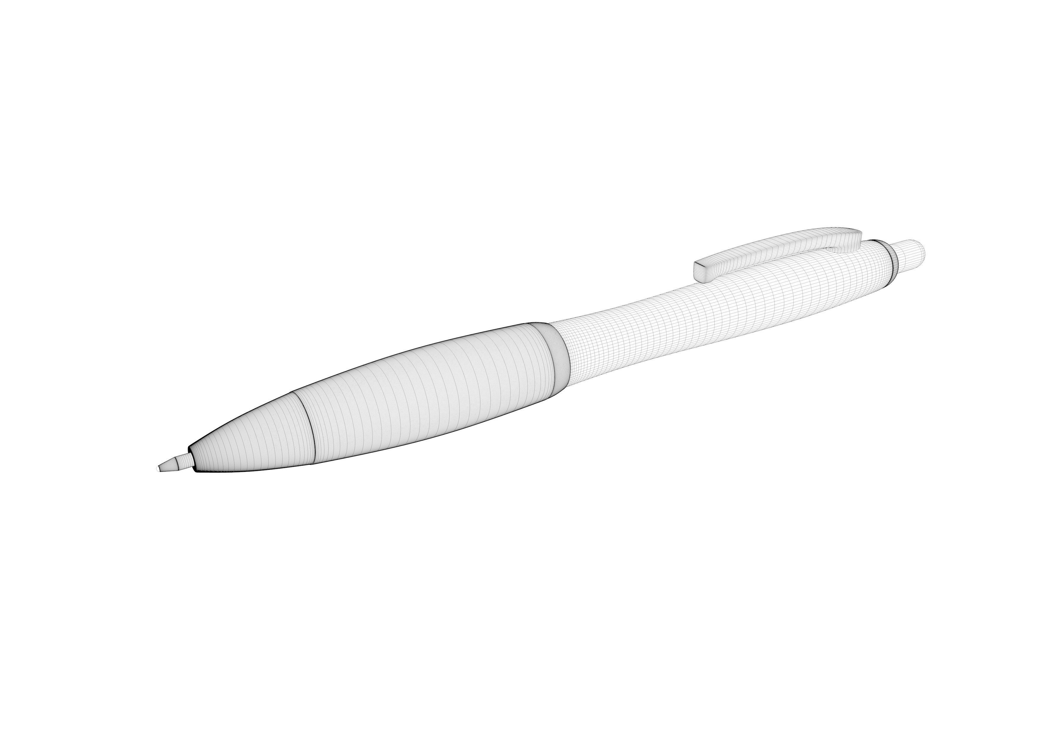 Modern Ballpoint Pen 3D model_1