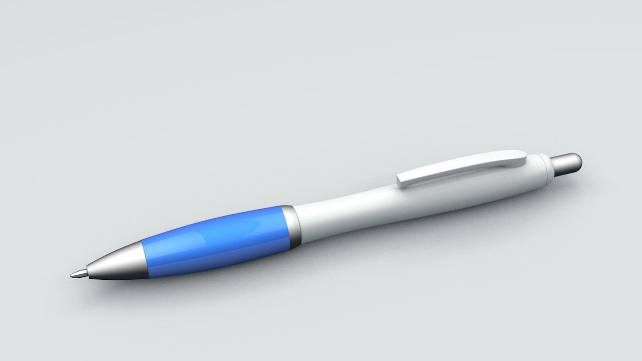 Modern Ballpoint Pen 3D model_4