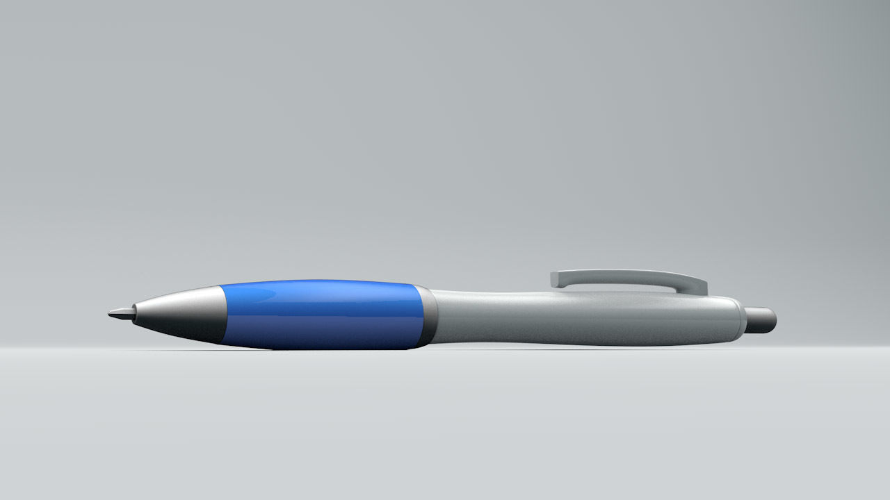 Modern Ballpoint Pen 3D model_7