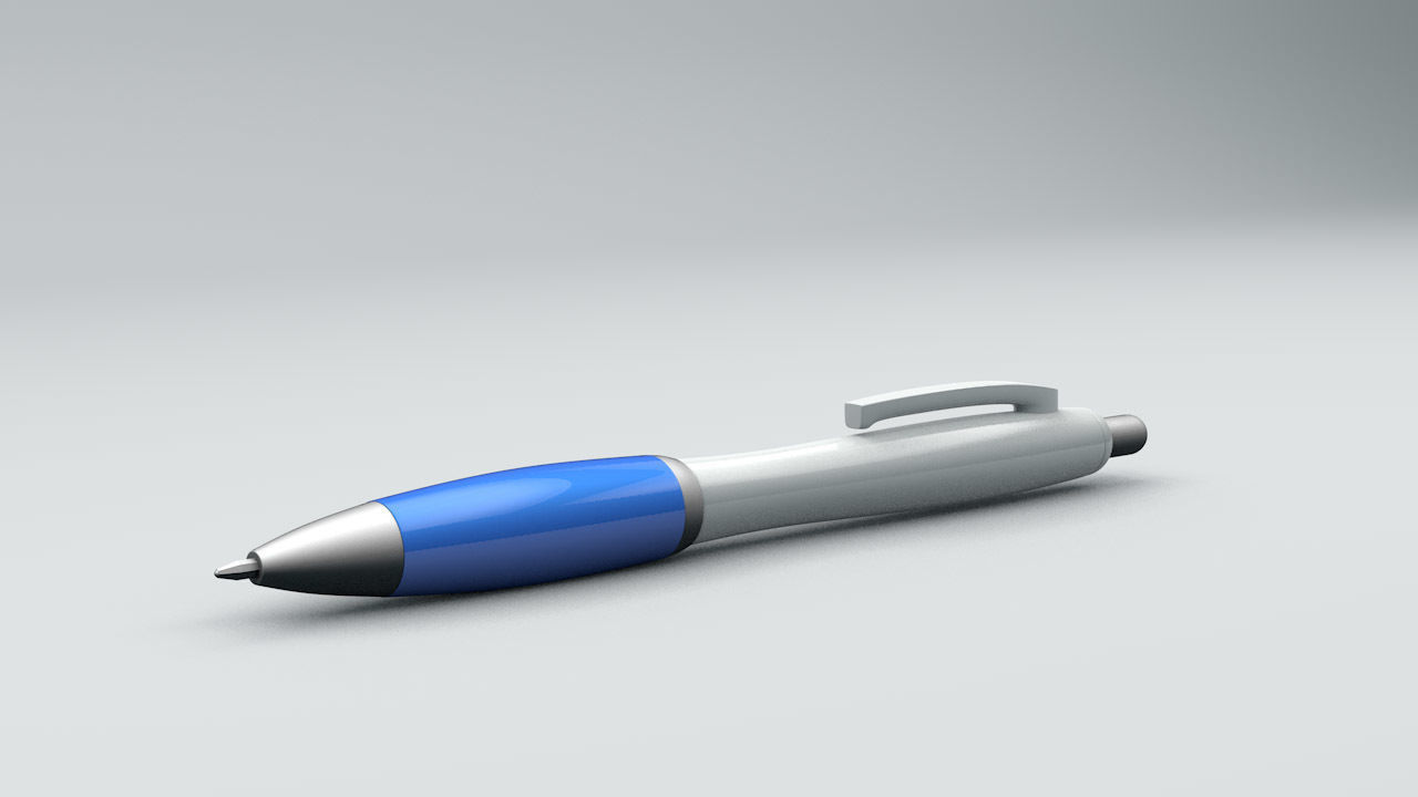 Modern Ballpoint Pen 3D model_6