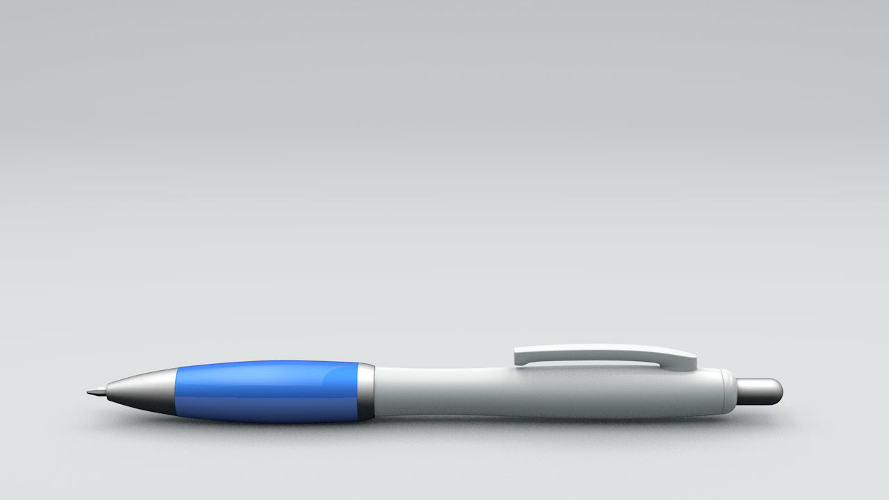 Modern Ballpoint Pen 3D model_3