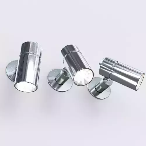 Light chrome wall on wall