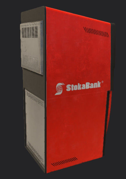 ATM Bank Machine set of 3 Low-poly 3D model_11