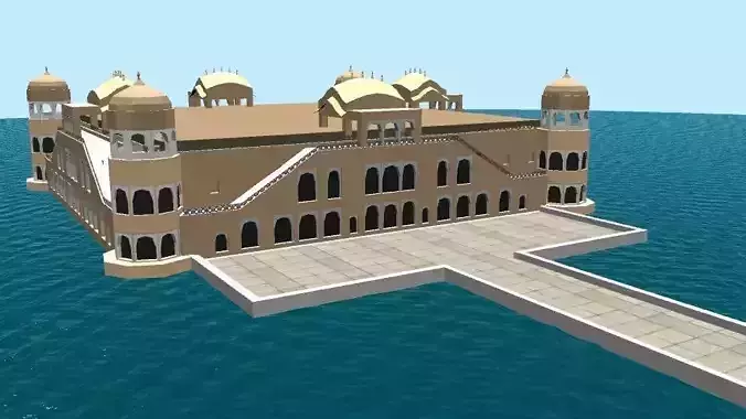 Jal Mahal 3D model Low-poly 3D model