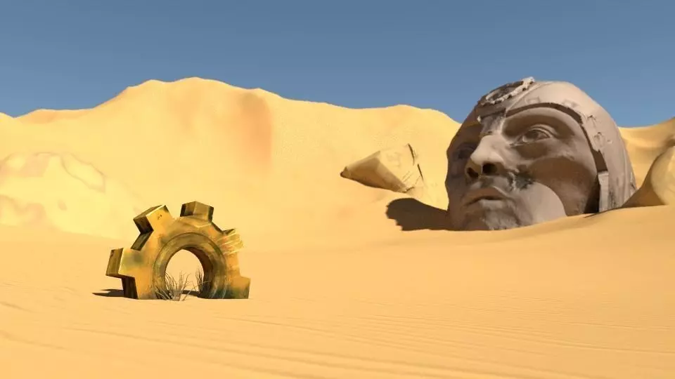 Zany 3D Scribble - Mockup Game Desert Scene Free 3D model_0