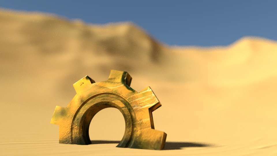 Zany 3D Scribble - Mockup Game Desert Scene Free 3D model_1