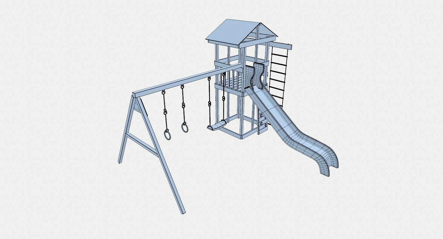 Playground cheerful color Low-poly 3D model_10