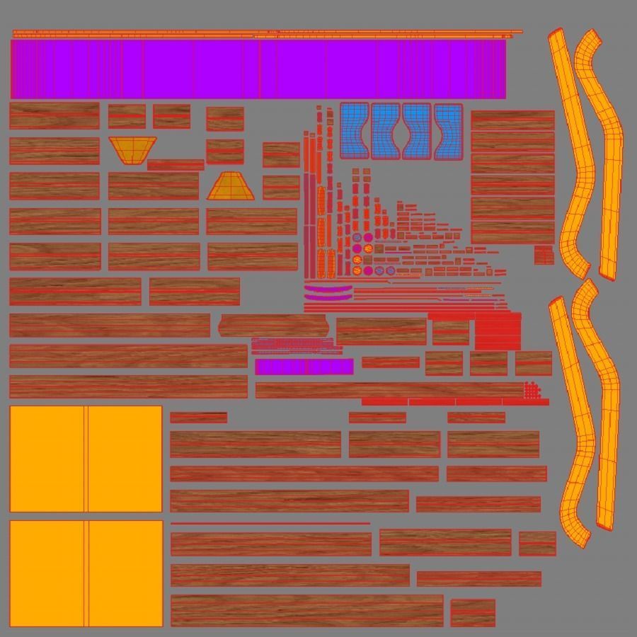 Playground cheerful color Low-poly 3D model_12