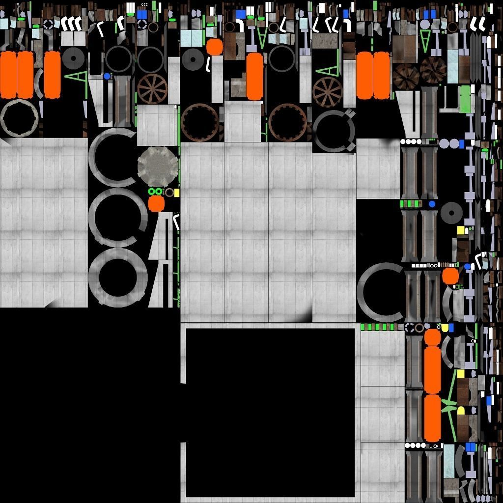 Sci-fi Base Low-poly 3D model_2
