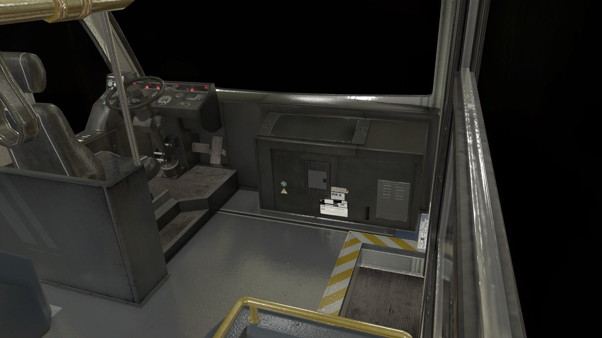 Airport Bus Low-poly 3D model_2