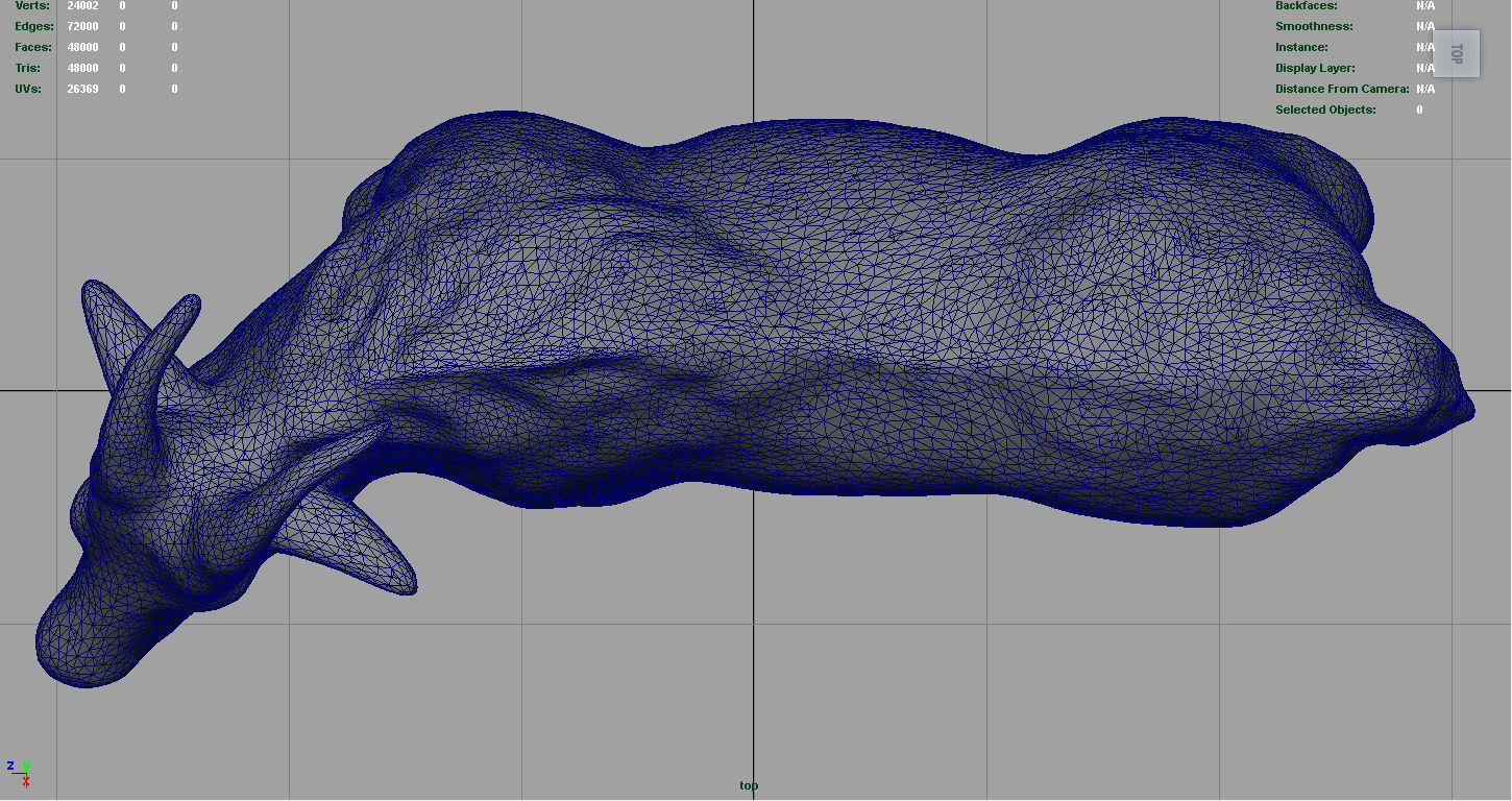 White goat Low-poly 3D model_9