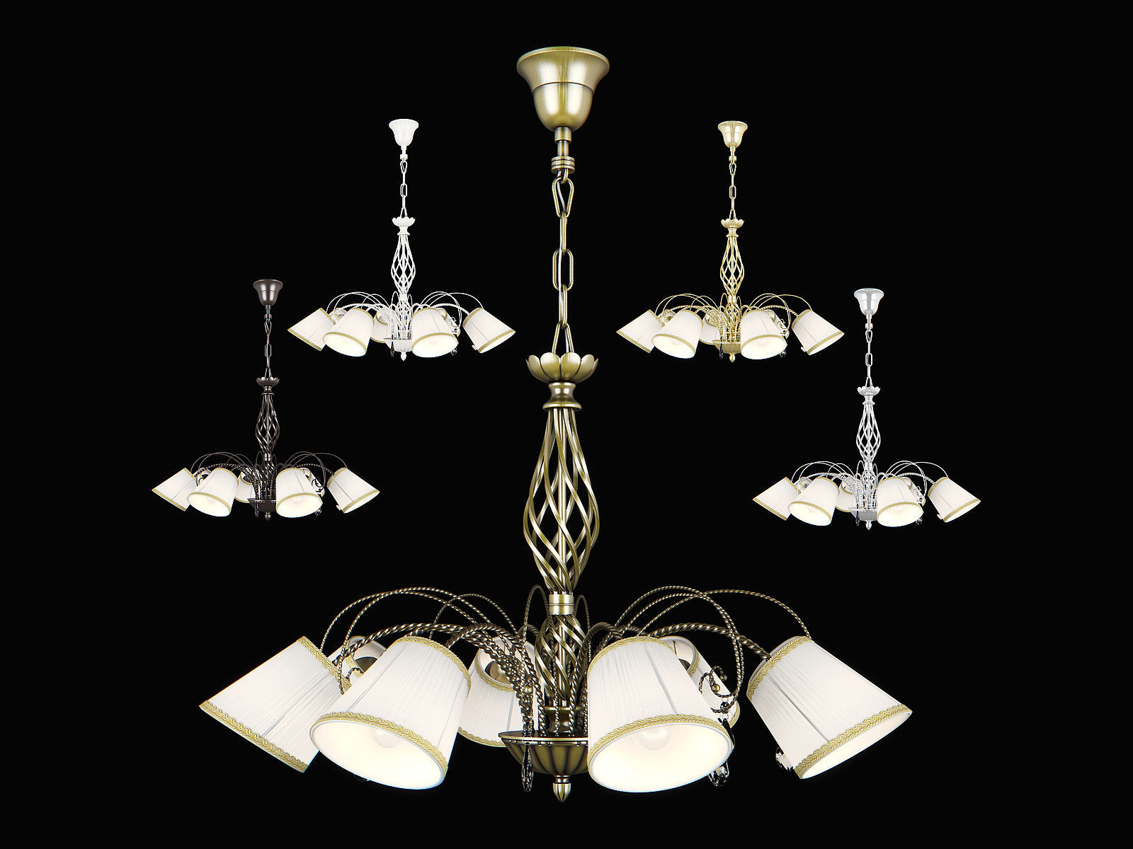 682 796 18x Esedra Lightstar Chandelier 3D model_1