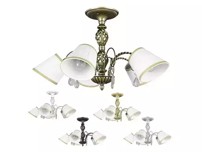 682 796 05x Esedra Lightstar Chandelier 3D model