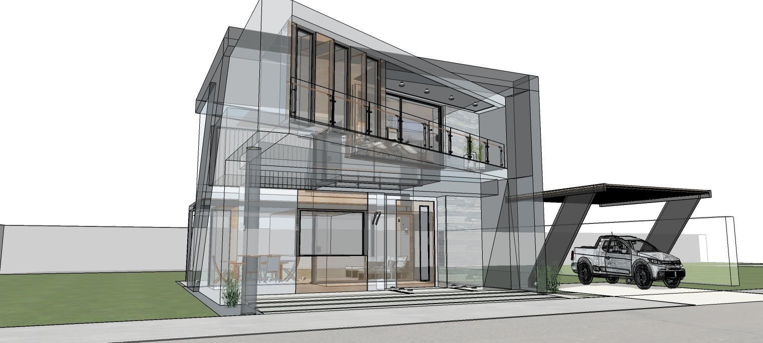modern house K120 Low-poly 3D model_6