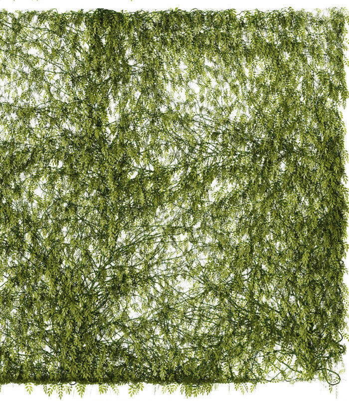 Set of 2 leaf patterns for walls or fences 3D model_3